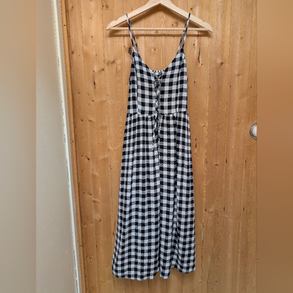 New Look Black Gingham Picnic Summer Midi Dress